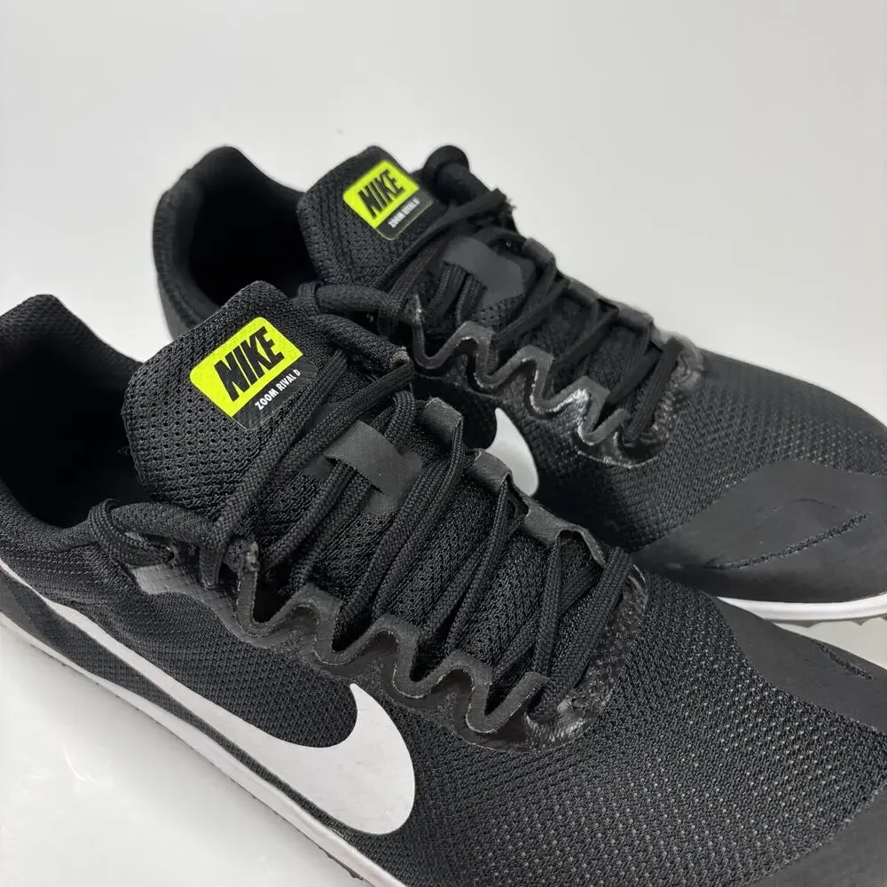 Nike Zoom Rival D 10 Black/White-Volt spikes 907567-017 Women's Size 9 Medium - Picture 10 of 13